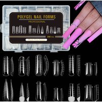 288Pcs/box Transparent Dual Nail Extension Form Full Cover Finger Nail Art Extend Builder Mold False Manicure Tool