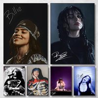 B-Billies E-Eilish Poster Mural for Living Room Bedroom Wall Office Wall Decor Gift for Friends Unframed