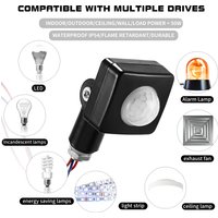 AC 85-265V PIR Motion Sensor Switch Outdoor Indoor Infrared Light Switch With LED Light Sensitive IP54 Time Delay Home Lighting