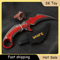 22cm Delta Force Game Claw Knife Model Red Hawk Claw Blade with Holster Decorations Sword Gifts Collections