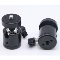 1/4 Screw Hole Tripod Mount Camera Head Adapter Ball Head With Lock LED Ring Lamp Bracket For DSLR DV Cameras Tripod Accessories