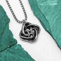 Celtic Knot Spiral Stainless Steel Men Necklaces Pendant Chain Punk Unique for Women Fashion Jewelry Gifts Wholesale Dropshiping