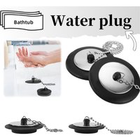 1Pcs Stainless Steel Bath Plug Rubber Drain Stopper Water Bathtub Caps Universal Sink Drains for Kitchen Bathroom Accessory