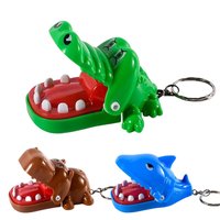 Animal Keychains Crocodile Dentist Game Keyring Funny Bag Charm Purse Wallet Phone Pendant for Car Travel Handbag Decoration