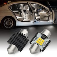 AUXITO 2Pcs C10W C5W LED Festoon 31mm 36mm 41mm LED Light Bulbs Canbus Auto Dome Lamp License Plate Lights Car Interior Lamp 12v