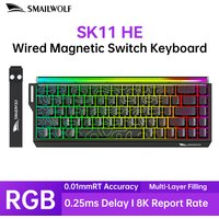SMAILWOLF SK11 68HE E-Sports Magnetische Tastatur Schnellauslöser 8K Return RGB Hot-Swappable 68% Anpassbare Gaming-Tastatur