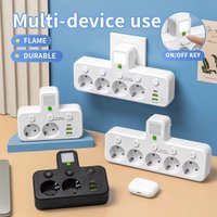 2/3/4 Sockets Electrical Socket EU Plug Outlet No Extension Cord With or without it USB Type-C Ports Two specifications