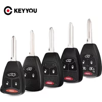 KEYYOU Car Key Shell Case 2/3/4/5/6 Buttons for Chrysler Pacifica Aspen 300 Dodge RAM Caravan Jeep Commander Grand Cherokee