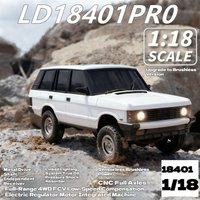 Upgraded RC Car 1/18 Scale LD18401PRO Brushless Motor Metal Transmission 4WD High-Speed Off-Road Vehicle with Remote Control