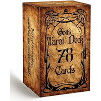 Gothic Tarot Cards Deck 78 Cards - 400GSM Durable Paper Standard Size 7x12cm, Vintage Retro Tarot Deck For Beginners