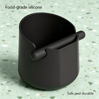 Home Café Coffee Ground Bin Food Grade Silicone Espresso Waste Container Removable Knock Rod Anti-Slip Base Odor-Proof Durable
