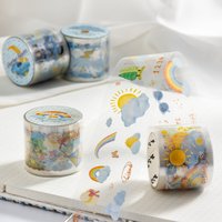 1PCS PET Weather Stickers Cloud Rainbow Snow Decor for Journal Scrapbooking