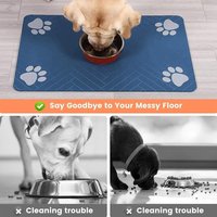 Diatomaceous Mud Absorbent Pet Bowl Mat Waterproof Slip Resistant Placemat Protects Floor From Spills Feeding Station