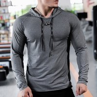 Survêtement de Fitness pour hommes, sweat à capuche de Sport, jogging de gymnastique, chemises d'entraînement en plein air, vêtements d'entraînement musculaire