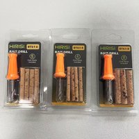 1pc High Vis Orange Drill Set for Carp Fishing | 4mm(0.16")/6mm(0.24")/8mm(0.31") Bits with Safety Wooden Handle 3 Sizes Kit