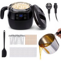 Mini Elektryczny Podgrzewacz do Wosku 1L do Wyrobu Świec, Zestaw do Topienia Wosku z Urządzeniem do Nalewania, Idealny do Świec DIY i Aromaterapii