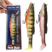 1PC 9cm/9g 12.5cm/21g Zander Pike Fishing Lures Swimbait Paddle Tail Realistic Soft Plastic Lure With Salwater Freshwater Hook