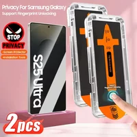 Protecteur d'écran anti-espion HD ou de confidentialité, installation sans poussière, pour Samsung Galaxy S26 S25 S24 S21 S22 S23 Ultra Plus, 2-1 pièces