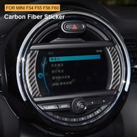 For Mini Cooper F54 Clubman F55 F56 F60 Countryman Accessories Carbon Fiber Car Center Control Screen Decoration Sticker Trim