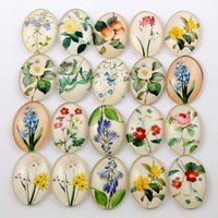 10pcs 18x25mm Mixed Handmade Photo Glass Cabochons