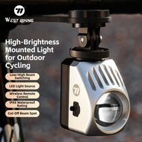 WEST BIKING 1600LM Bike Mounted Headlight High-Brightness Wireless Remote Control IPX6 Cycling Frontlight Type-C Bike Headlight
