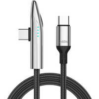 NNBILI 240W 120W Bullet Train Fast Charging Cable 90° Elbow USB Type C Charger Type C To Type C Cable for Samsung iPhone Xiaomi
