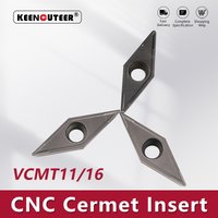 Płytka z węglika spiekanego VCMT160404 VCMT160408 do cermetu SVJCR/L, ostrze do toczenia zewnętrznego, części do tokarek, frez CNC