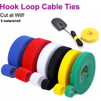 Hook Loop Cable Ties Width 10/15/20/25mm USB Cable Winder Cable Organizer Mouse Wire Earphone Holder Cord Management Tape