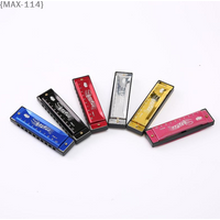 【MAX-114】1PC Professional 10Hole 20Tone Harmonica Color C Tone Harmonicas With Case Christmas Gift For Beginners Harmonica【WX】