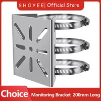 1 Set For Outdoor Pole Monitoring Bracket Univsesial Adapter Plate 200mm Long Hoop With Stainless Steel Camera Mount Panel