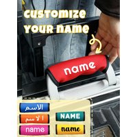 Custom Name Luggage Handle Wraps For Suitcase, Customized Luggage Identifiers, Customizable Velcro Handle Wrap,
