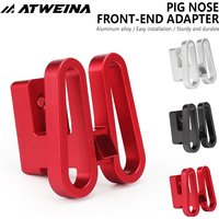 Folding Bike Front Adapter ATWEINA Aluminum Alloy Pig Nose Bracket Compatible with Brompton and Dahon