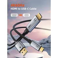 CABLETIME 4K60Hz HDMI to USB C Cable Stable Signal with USB Power Game Console to USB C Monitor for PS3/4/5 Switch TV Box