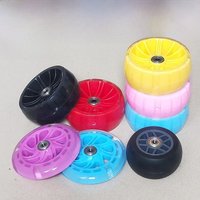 Children's Scooter Wheels Accessories Screw Widened Hummer Wheel Front Wheel Flashing Wear-resistant Silent PU Universal Brak...