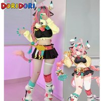 Varesa Cosplay Game Genshin Impact Varesa Wig Horn Accessory Uniform New Dress Suit with Anime Shoes Carnival Party Outfit