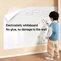 Electrostatic Adsorption Whiteboard Sticker 45x60CM Reusable Static Cling Easy To Install for Home Office School Walls