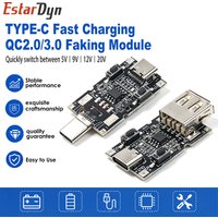 Estardyn 100W 5A USB-C PD/QC Decoy Trigger Module 5V/9V/12V/15V/20V Fast Charging Protocol Board for Charger Aging Test