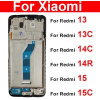 For Xiaomi Redmi 13 13C 14C 14R 15C 4G 5G LCD Middle Frame Housing LCD Front Housing Bezel Chassis Shell Replacement Repair