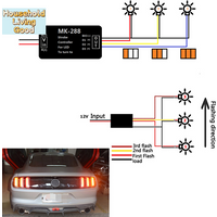 【1Pc Chase Flash Module Boxes 3 Step Sequential Universal For Car Turn Signal Light】