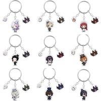 Bungo Stray Dogs KeyChain Women Ghost House Key Chain Men Fyodor D Key Ring Nikolai G Acrylic Keyring Nakajima Atsushi Pendant