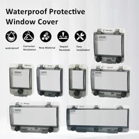 Wasserdichte transparente Fensterabdeckung IP67 aus ABS-Kunststoff für Außenmontage, Schutz für Anschlusskästen, Druckschalter ohne Montage-DIN-Sockel