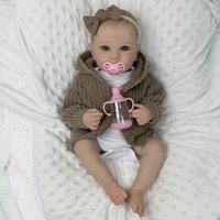 BZDOLL 19 Inch 48 CM Full Vinyl Body Reborn Baby Doll For Kids Handmade Fashion Birthday Gift For Children Bathe Play House Toy