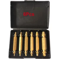 6pcs Damaged Screw Extractor Set: Double Head Screw Remover Tools for Easy Out Bolt Extractor & Broken Head Screw Removers - Hig