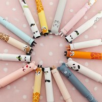 10-Pack of Erasable Pens with Random Designs, Blue Ink, Cute Bear Erasable Pens, Animal Erasable Gel Pens, Cartoon-Themed Erasable Pens for Students, Thermal Erasable Pens, Stationery with Smooth