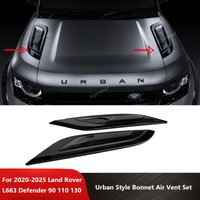 Off Road 4x4 Exterior Accessories 2PCS Urban Style Premium Bonnet Air Vent Set For 2020+ Land Rover L663 New Defender 90 110 130
