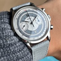 NEW MERKUR Mechanical Chronograph WatchST1901 Menโs Watch Vintage Complicated Men's Luxury Dress handwind Watch Salmon Dial