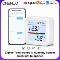 Smart Tuya ZigBee Home Temperature Humidity Sensor with BackLight LCD Works With Google Assistant and Need Tuya Zigbee Hub