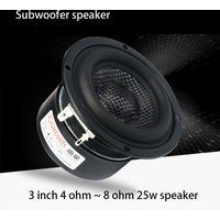 25 ~ 40W 3 Cal głośnik 4 ~ 8ohm głośnik głośnikowy głośnik Subwoofer basowy zestaw głośnikowy Hifi z włókna szklanego tkane niska częstotliwość umywalki