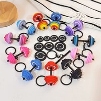 Mini Barbell Keychain Fitness Dumbbell Keychain DIY Detachable Weight Plates Weightlifting Keyring Workout Gift for Gym Lovers