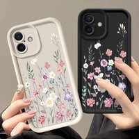 Colorful Small Floral Fragments Shockproof Soft Case For IPhone 16 Pro Max 14 13 12 Pro Max 15 Plus 11 Silicone Phone Back Case